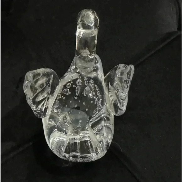 Vintage Art Glass Swan Paperweight Figurine MCM 90’s 80’s - Picture 4 of 11